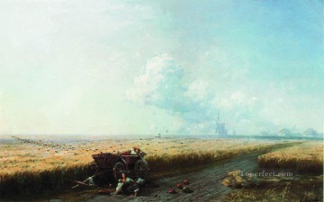 ウクライナの収穫中 1883 ロマンチックなイワン・アイヴァゾフスキー ロシア Oil Paintings